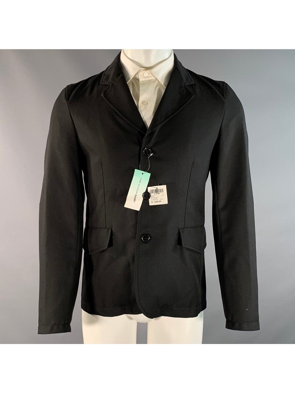 COMME des GARCONS SHIRT Chest Size S Black Polyester / Wool Sport Coat